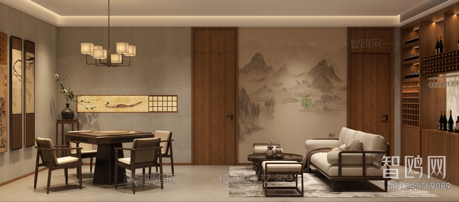 New Chinese Style Chess And Card Room