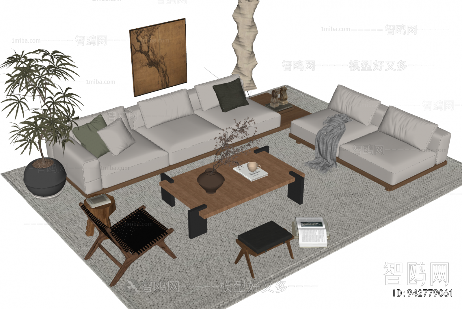 Wabi-sabi Style Sofa Combination