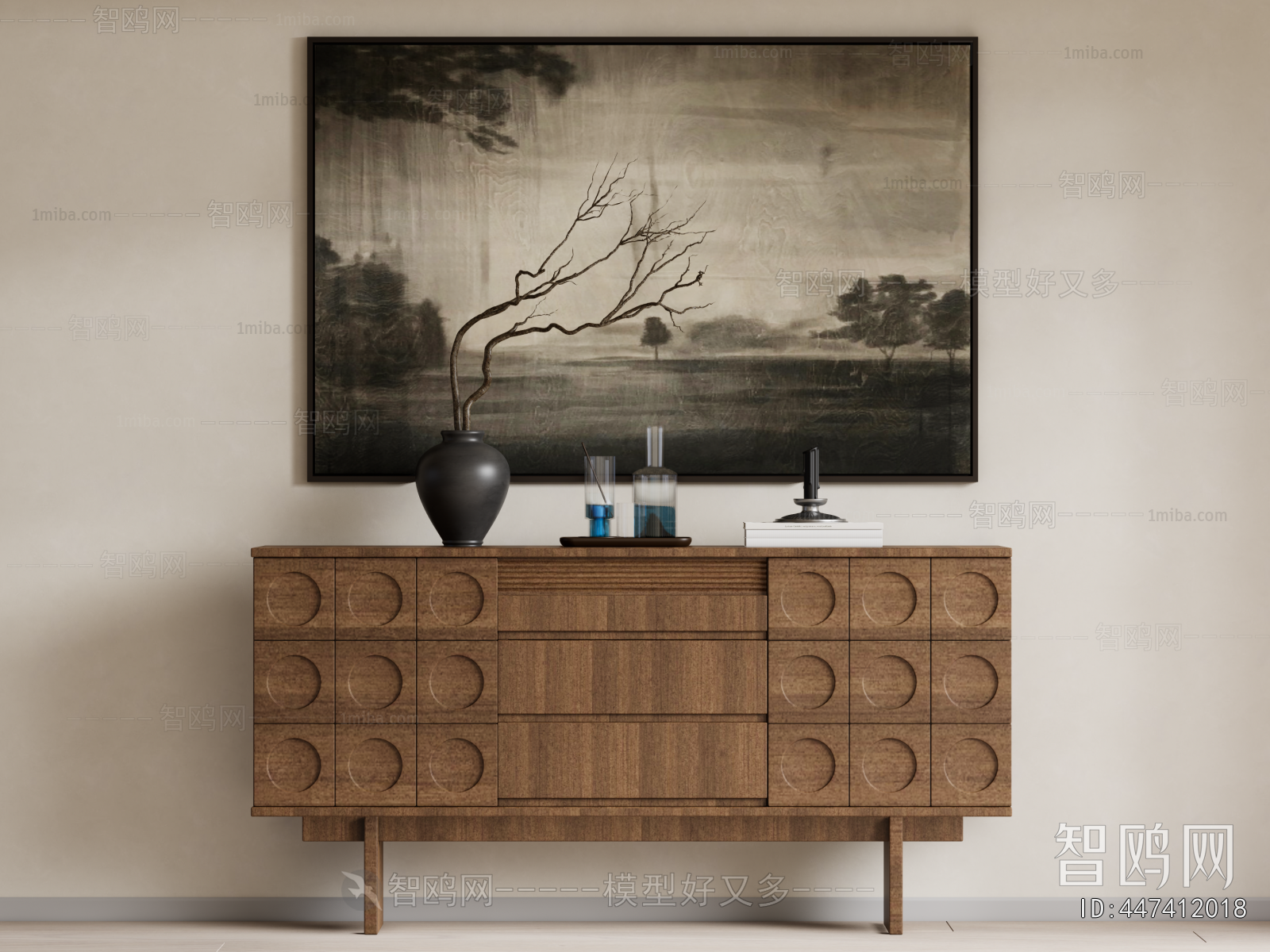 Wabi-sabi Style Entrance Cabinet