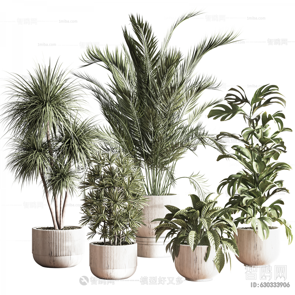 Modern Ground Green Plant Potted Plants