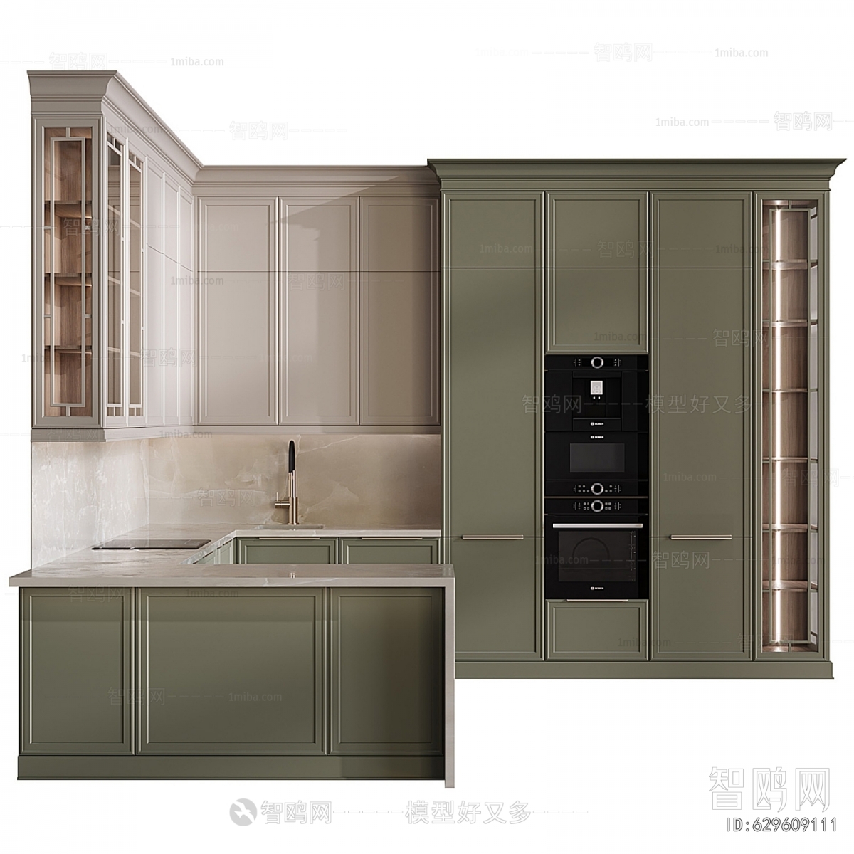Simple European Style Kitchen Cabinet