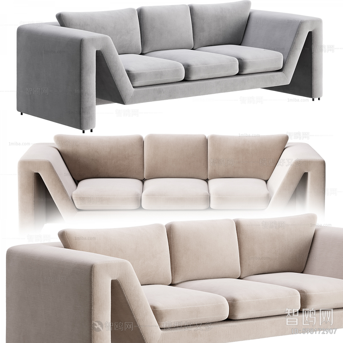 Modern Three-seat Sofa