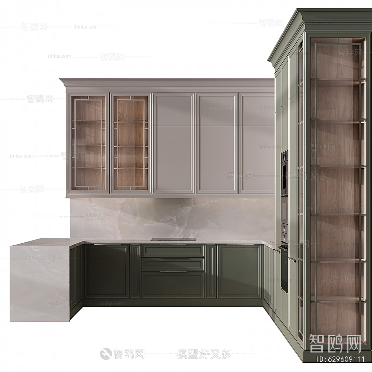 Simple European Style Kitchen Cabinet