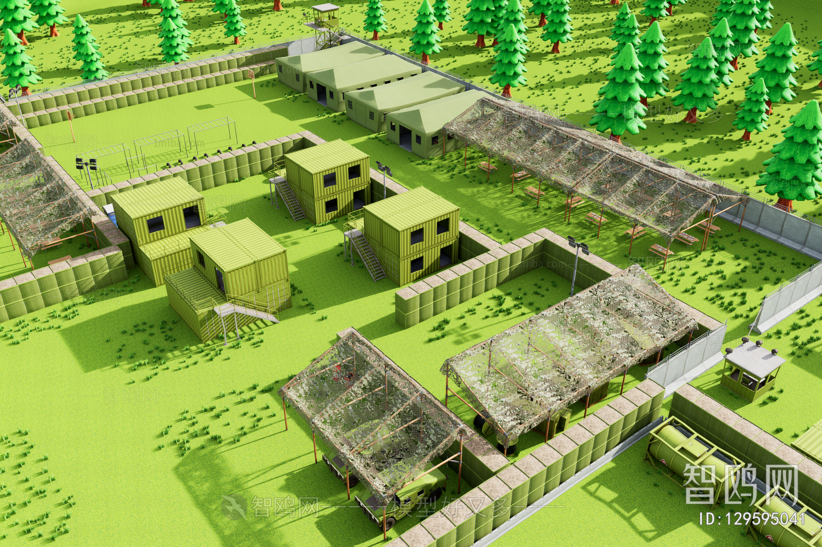 Modern Architectural Bird's-eye View Planning