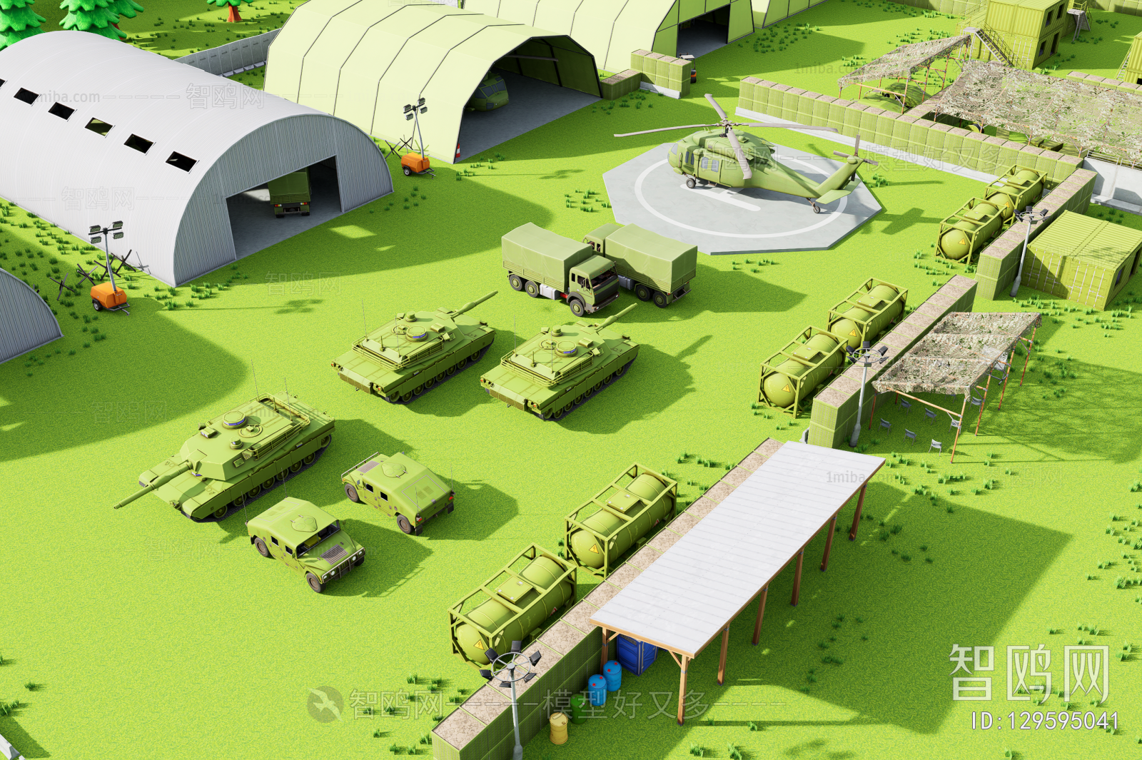 Modern Architectural Bird's-eye View Planning