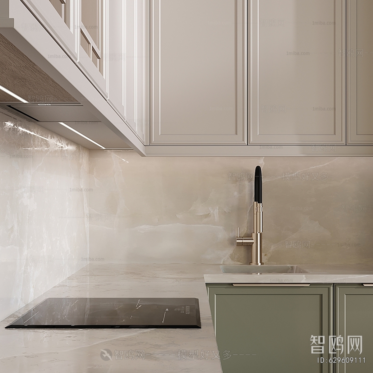 Simple European Style Kitchen Cabinet