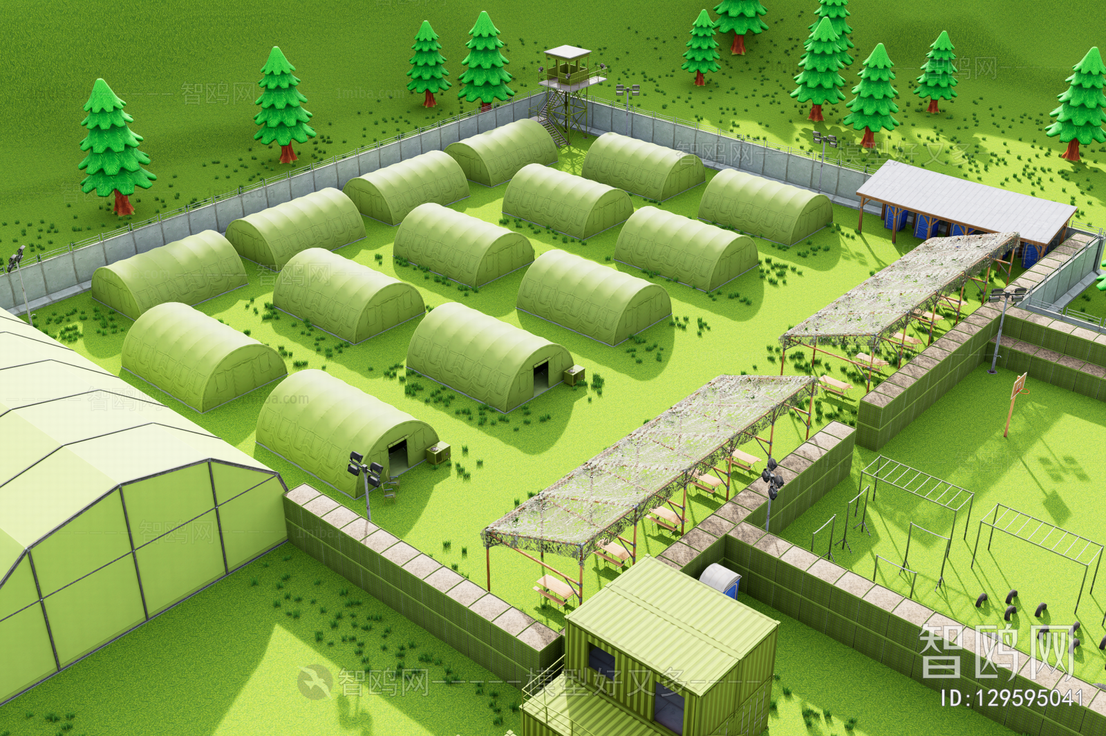 Modern Architectural Bird's-eye View Planning