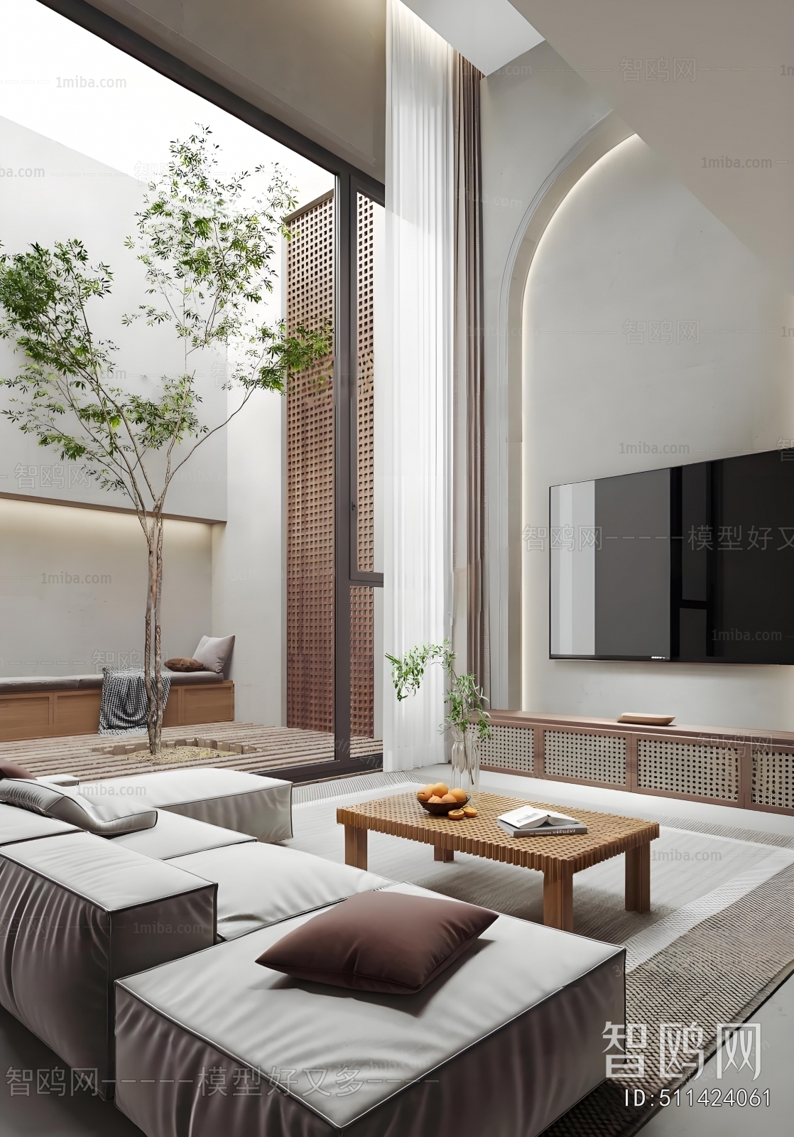 Wabi-sabi Style A Living Room