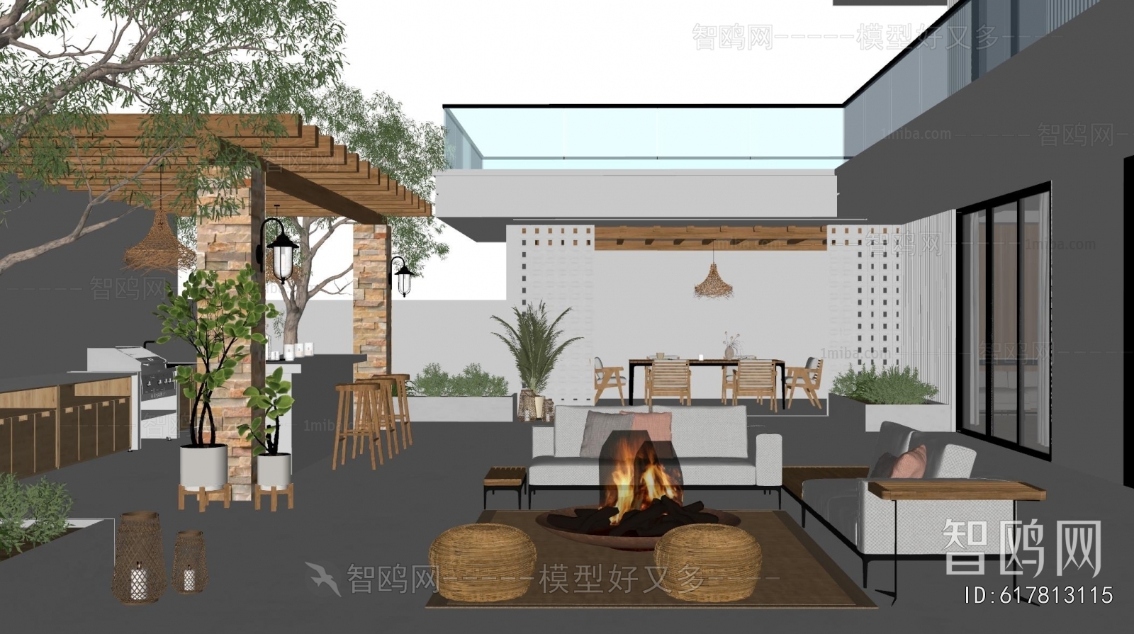 Modern Courtyard/landscape