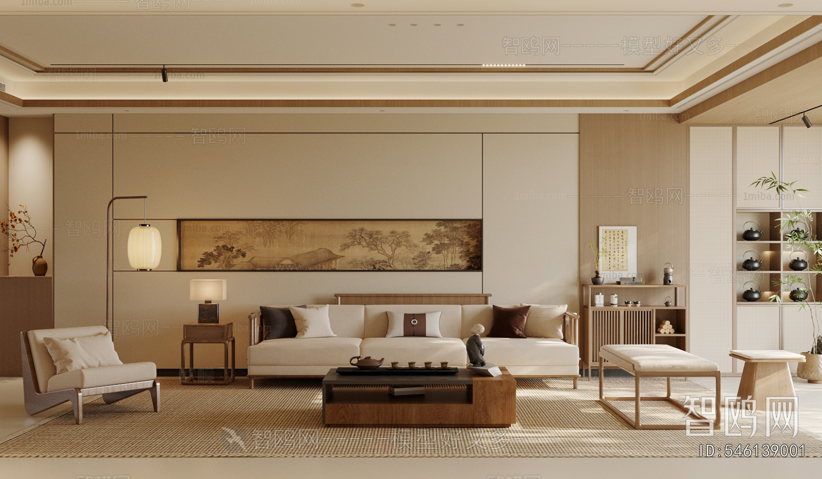 New Chinese Style A Living Room