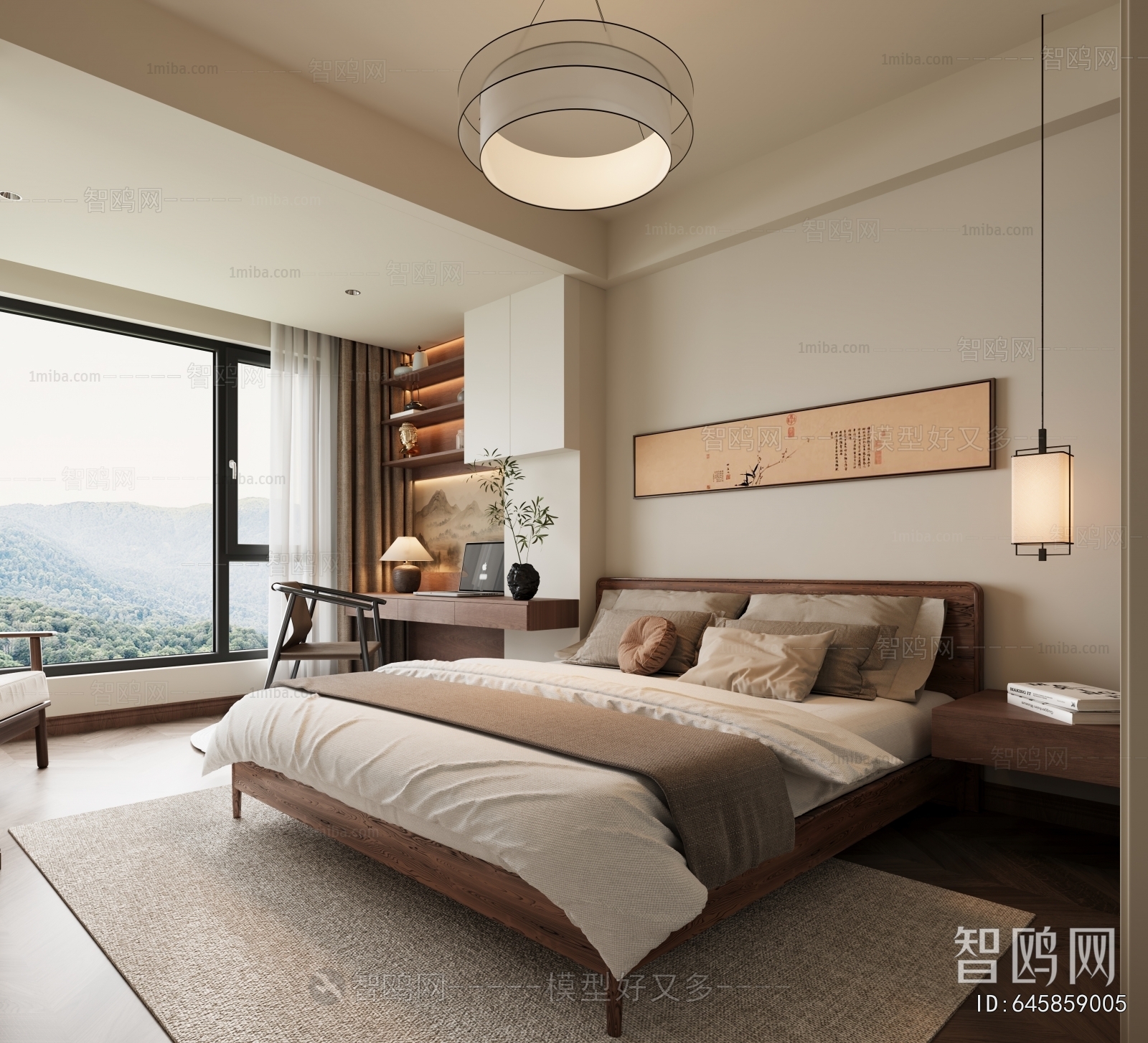 New Chinese Style Bedroom