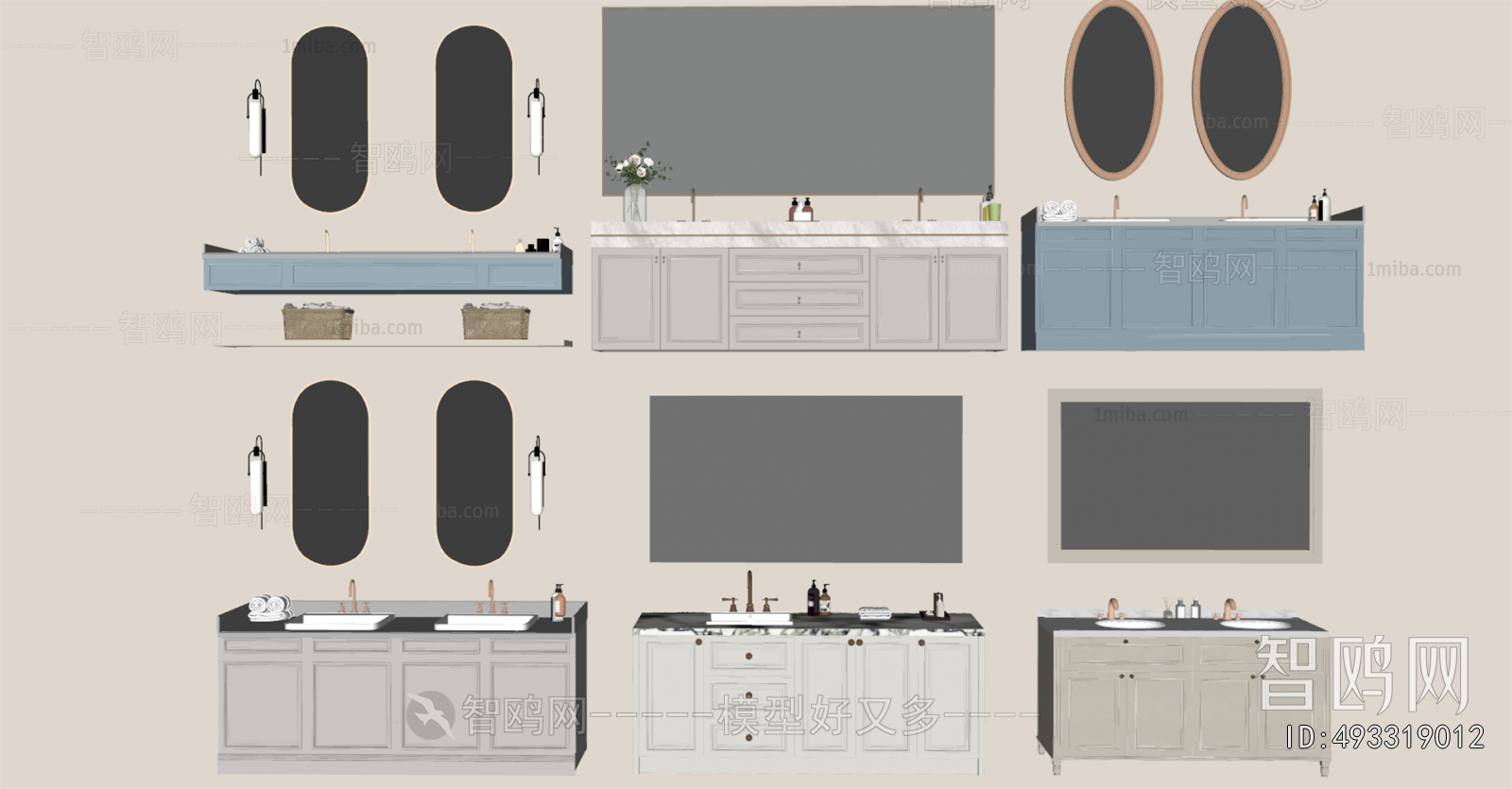 French Style Bathroom Cabinet