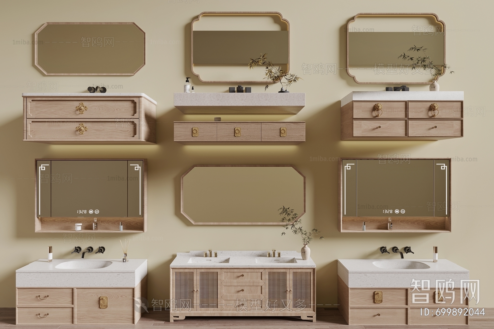 New Chinese Style Bathroom Cabinet