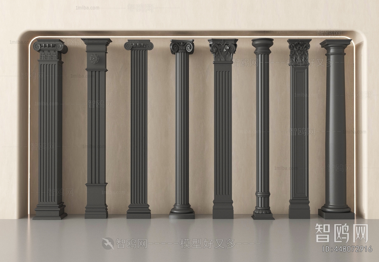 French Style Roman Pillar