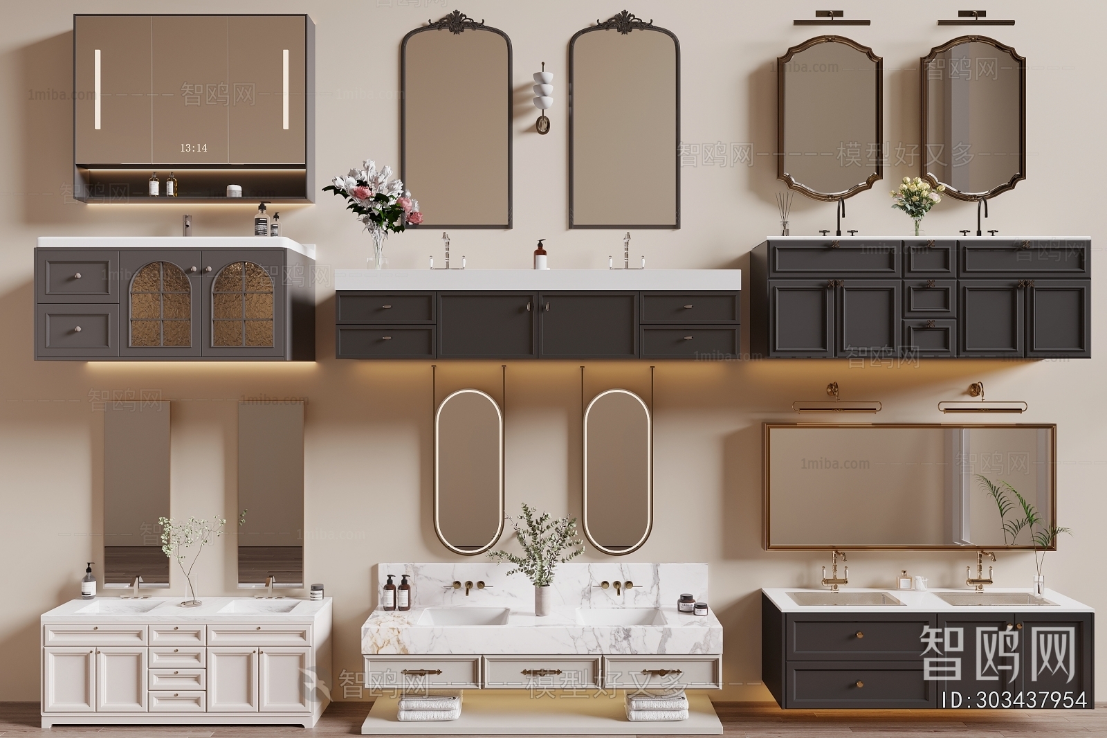 French Style Bathroom Cabinet