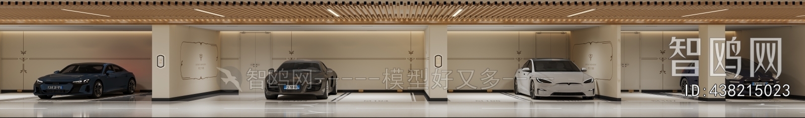 Modern Underground Parking Lot