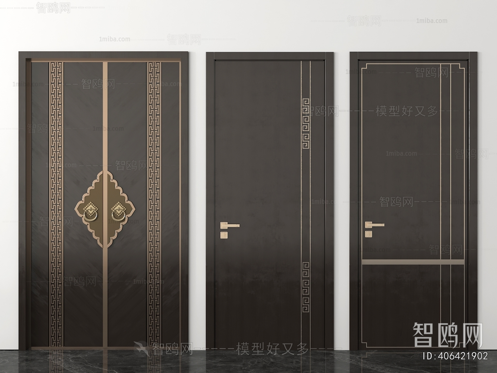 New Chinese Style Single Door