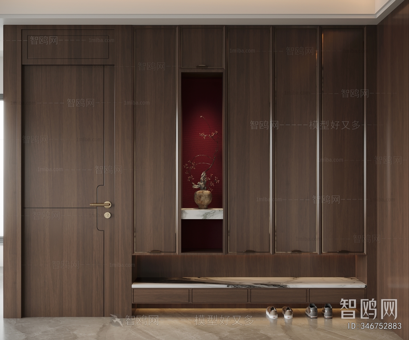 New Chinese Style Shoe Cabinet