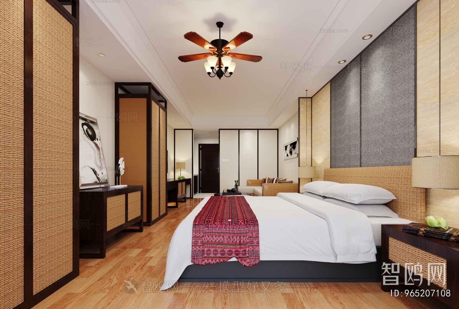 Southeast Asian Style Guest Room