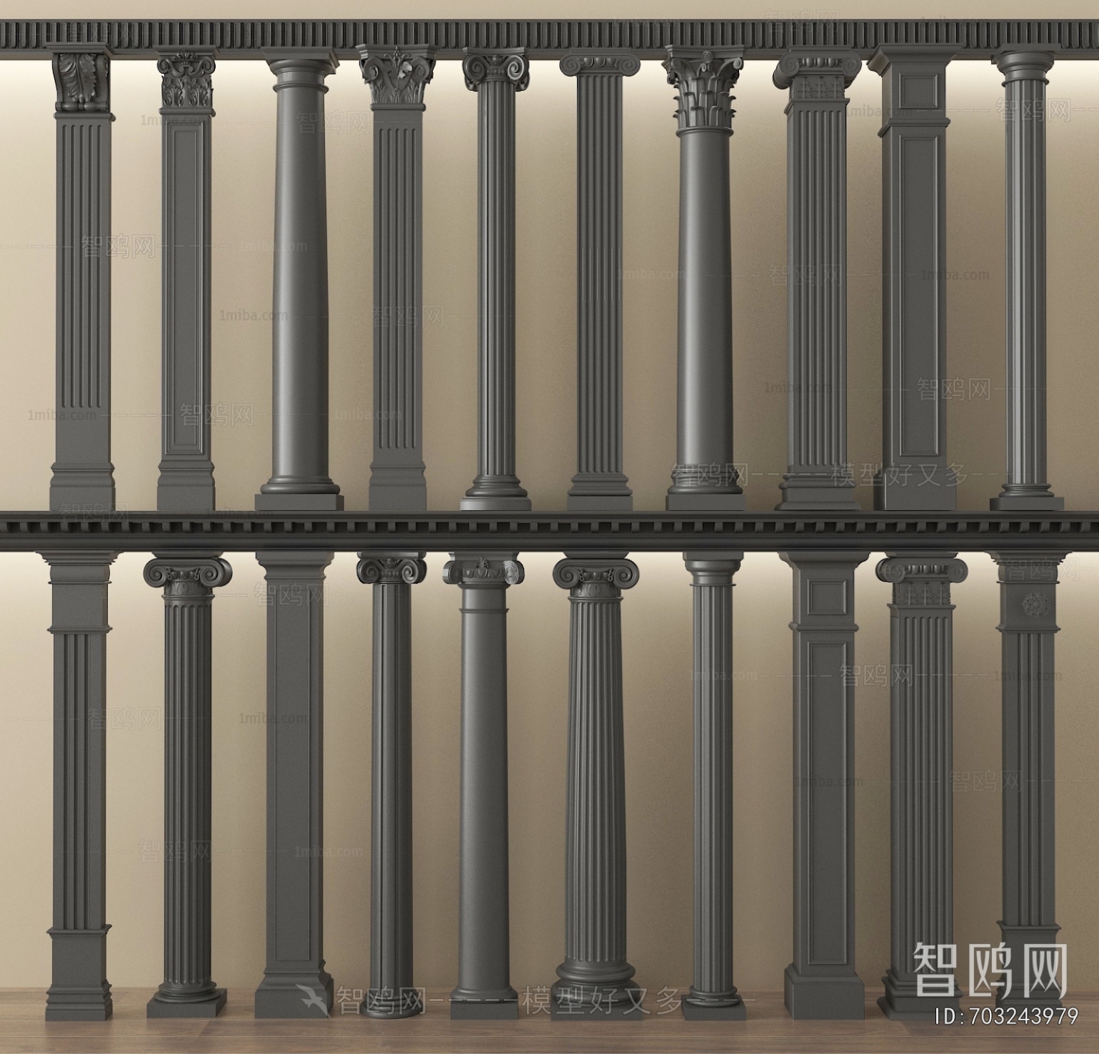 French Style Roman Pillar