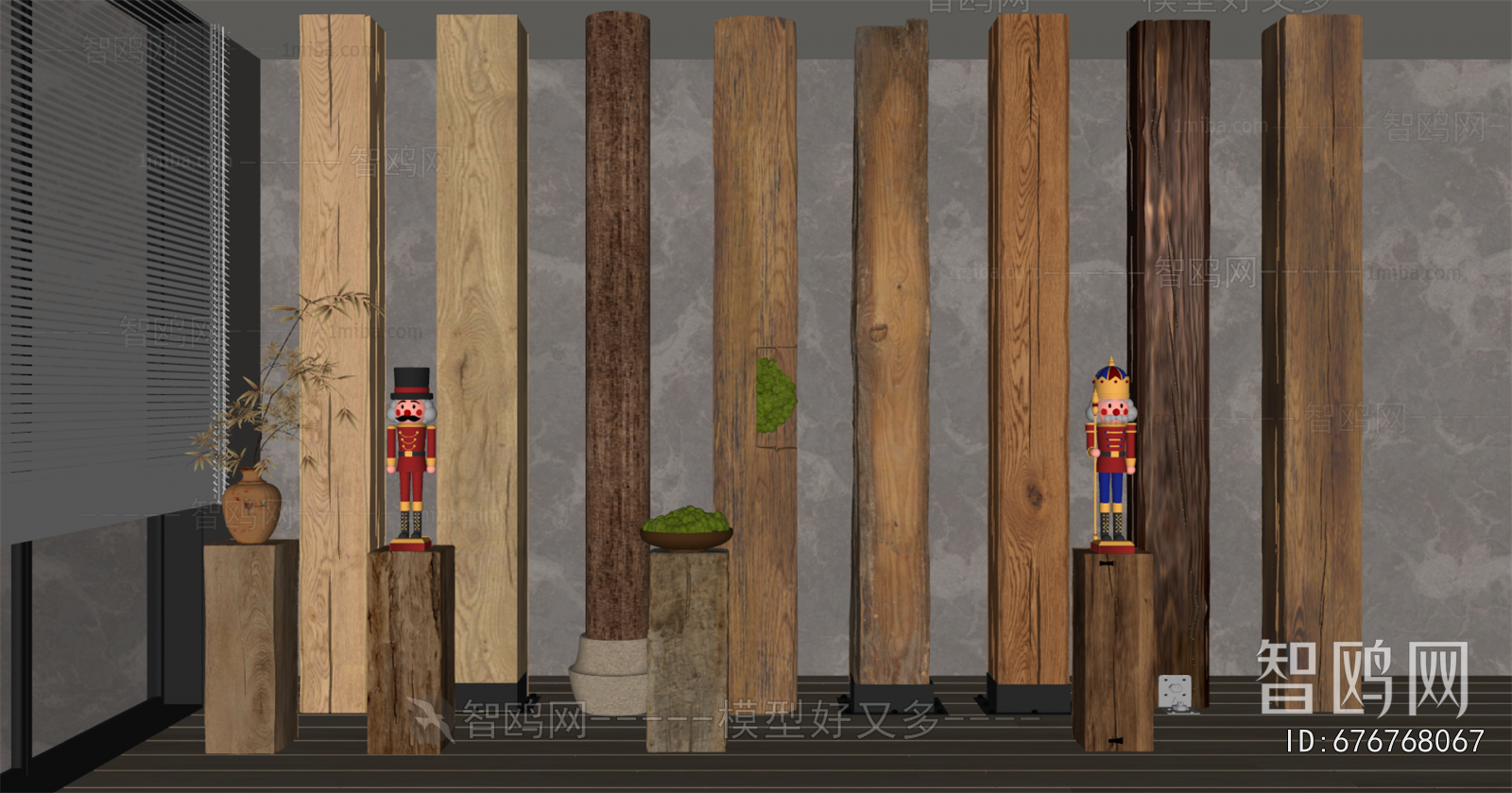 Wabi-sabi Style Column