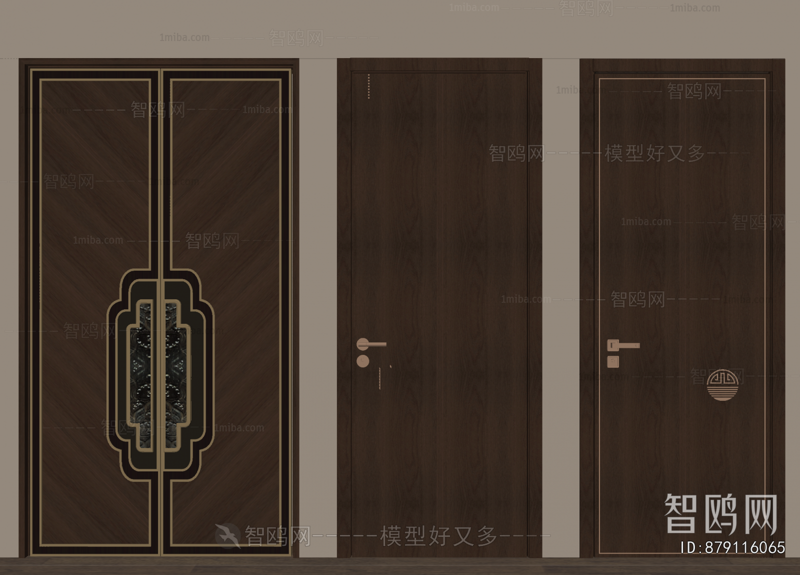 New Chinese Style Double Door