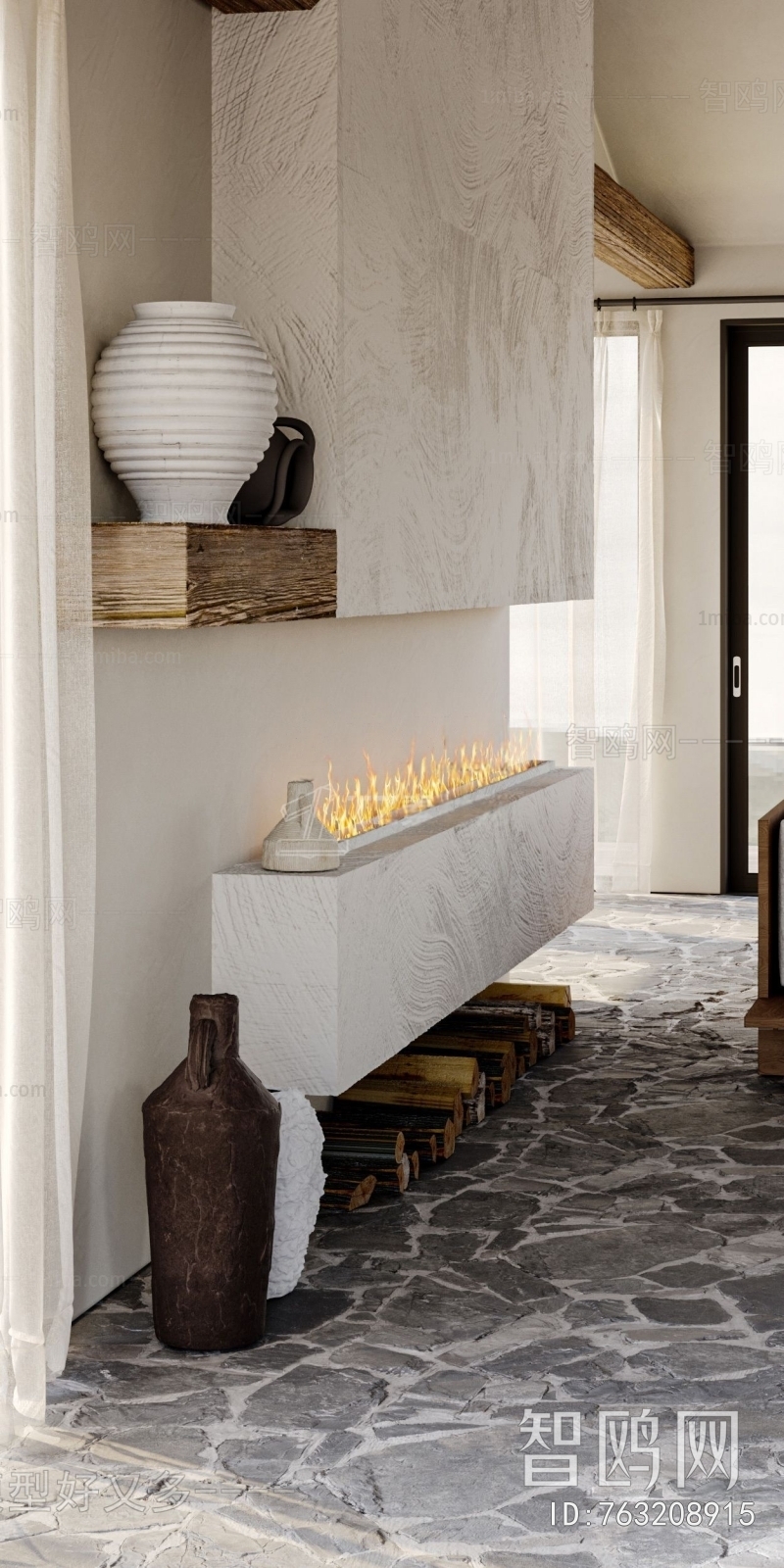 Wabi-sabi Style A Living Room