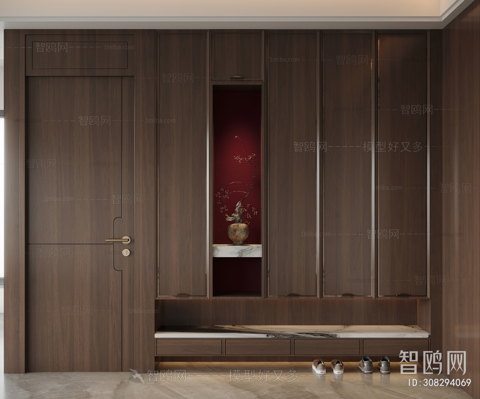 New Chinese Style Shoe Cabinet