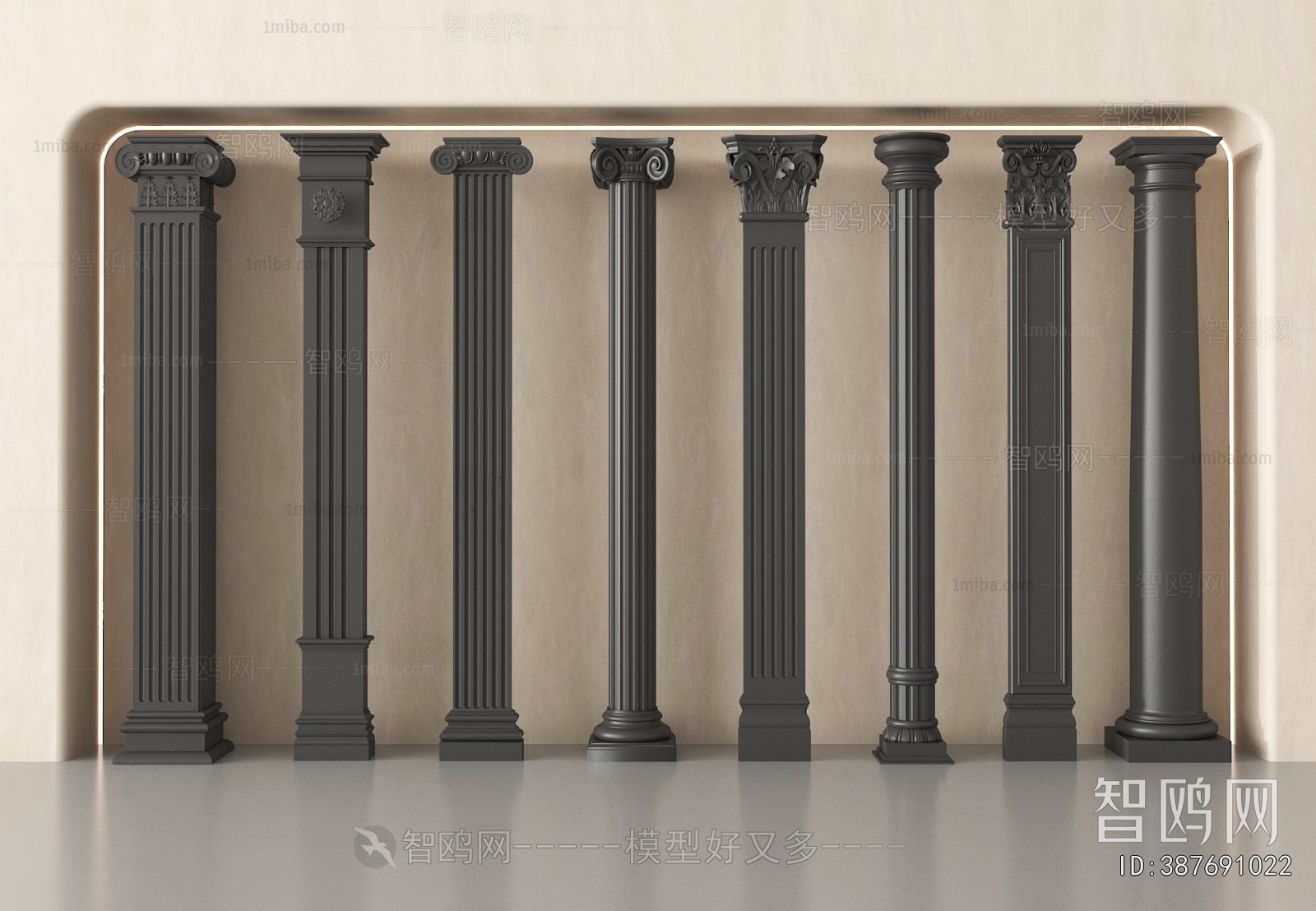 French Style Roman Pillar