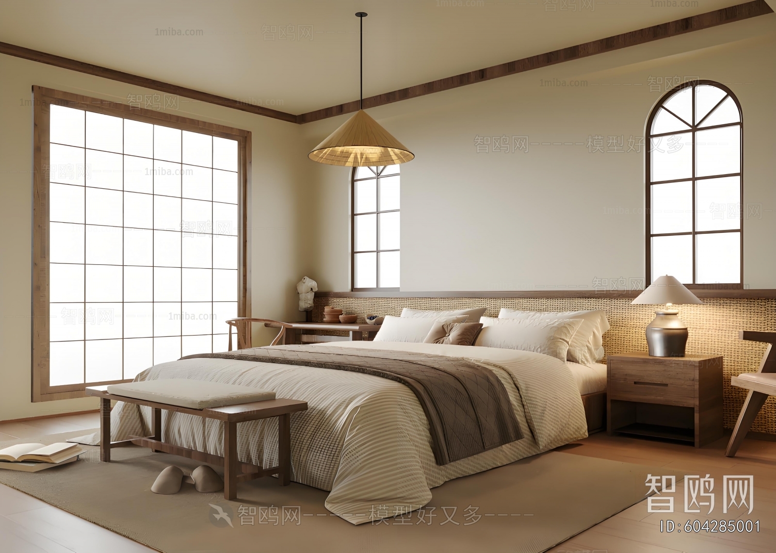 Wabi-sabi Style Bedroom