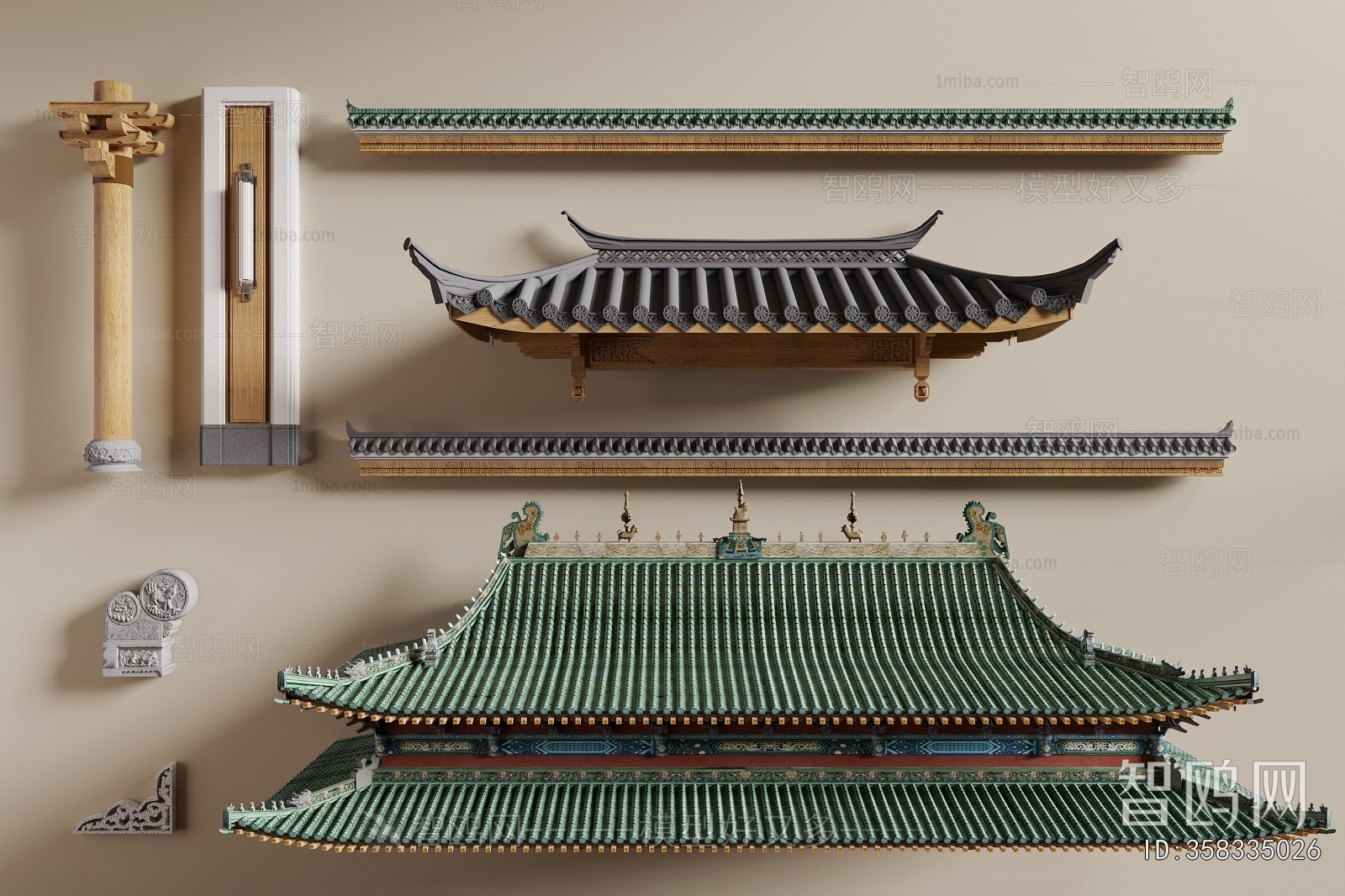 Chinese Style Building Component