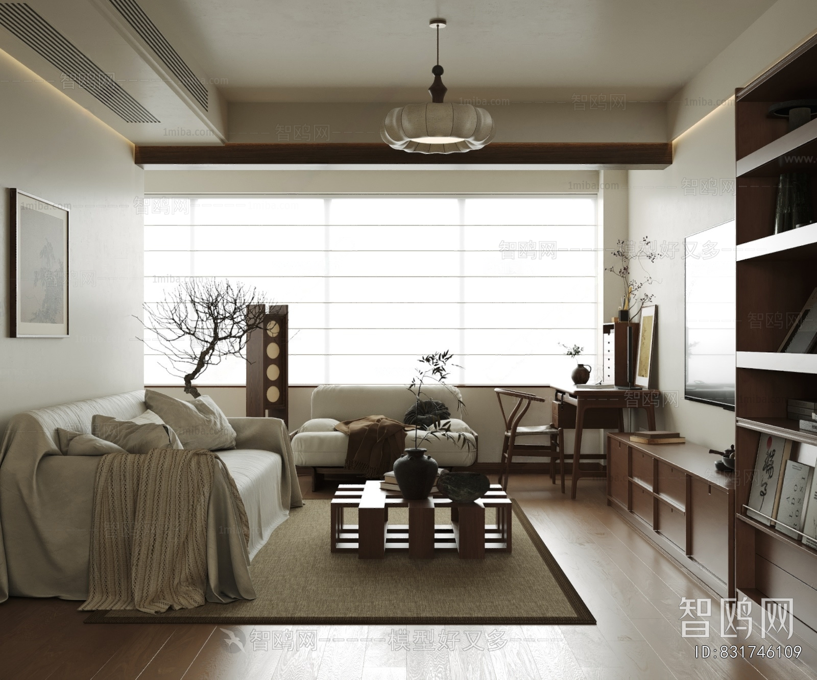 New Chinese Style A Living Room