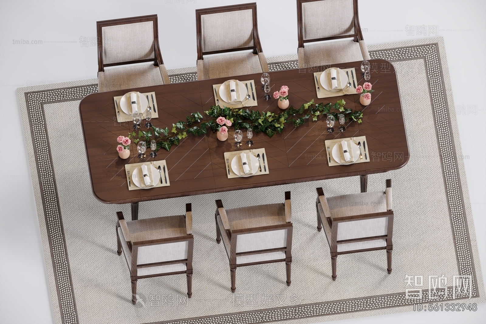 American Style Dining Table And Chairs