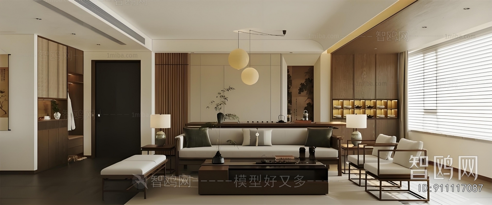 New Chinese Style A Living Room