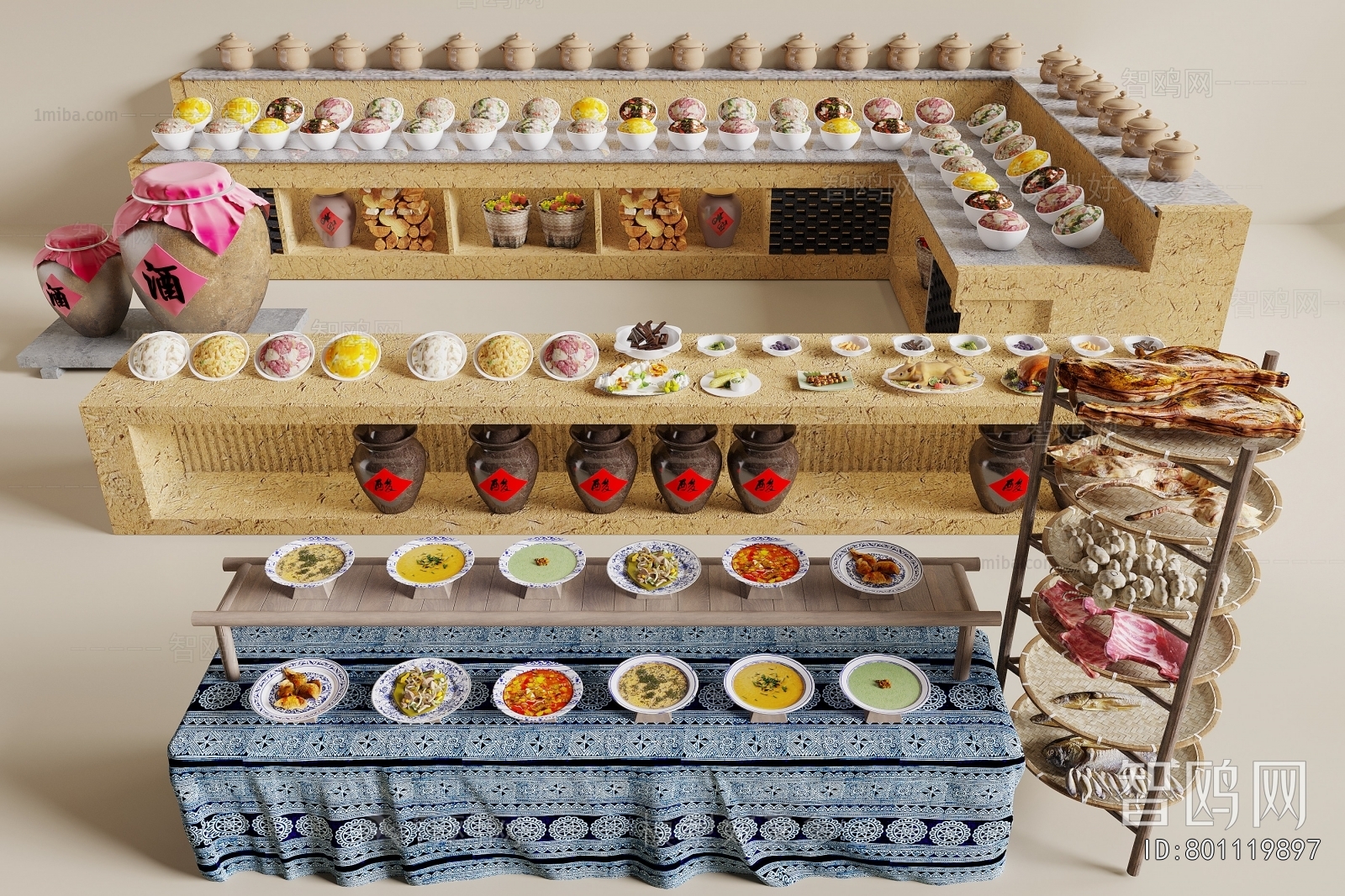 New Chinese Style Counter Bar