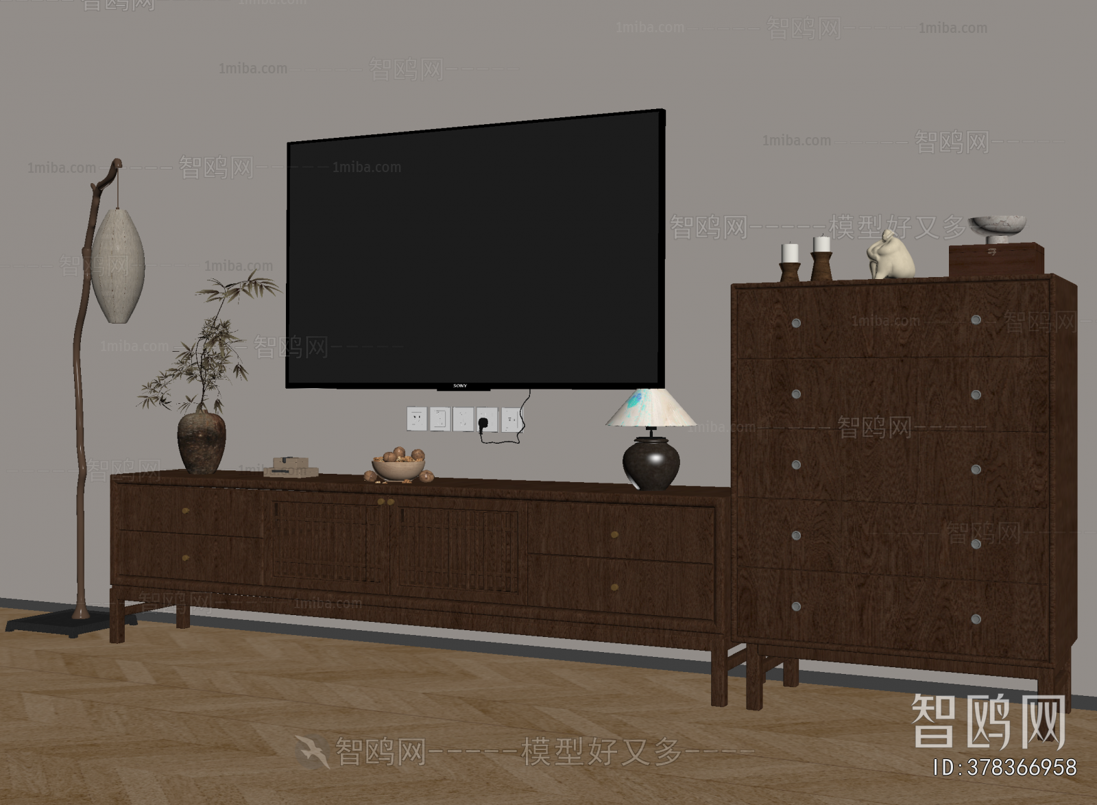 New Chinese Style TV Cabinet