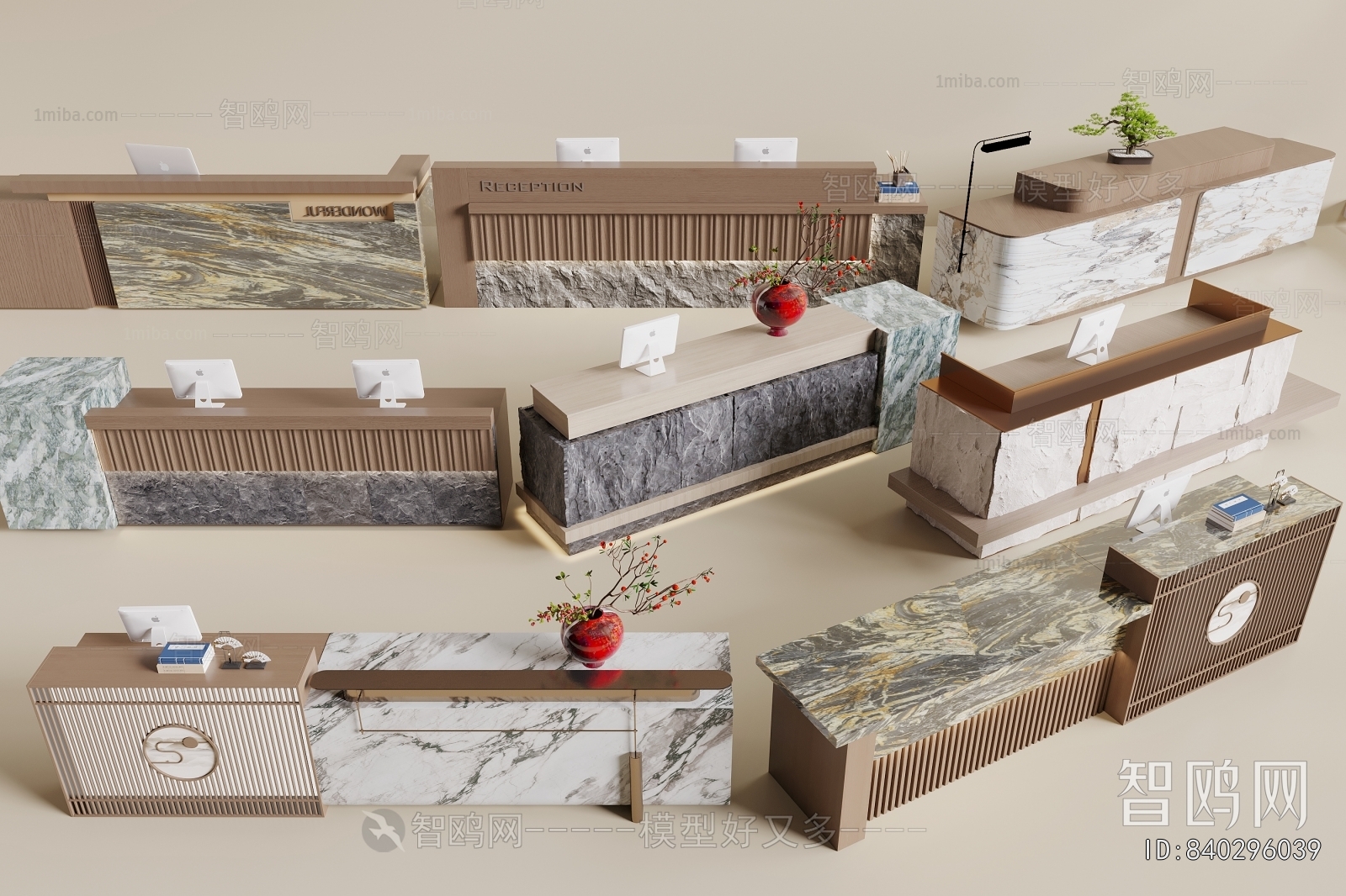 New Chinese Style Reception Desk