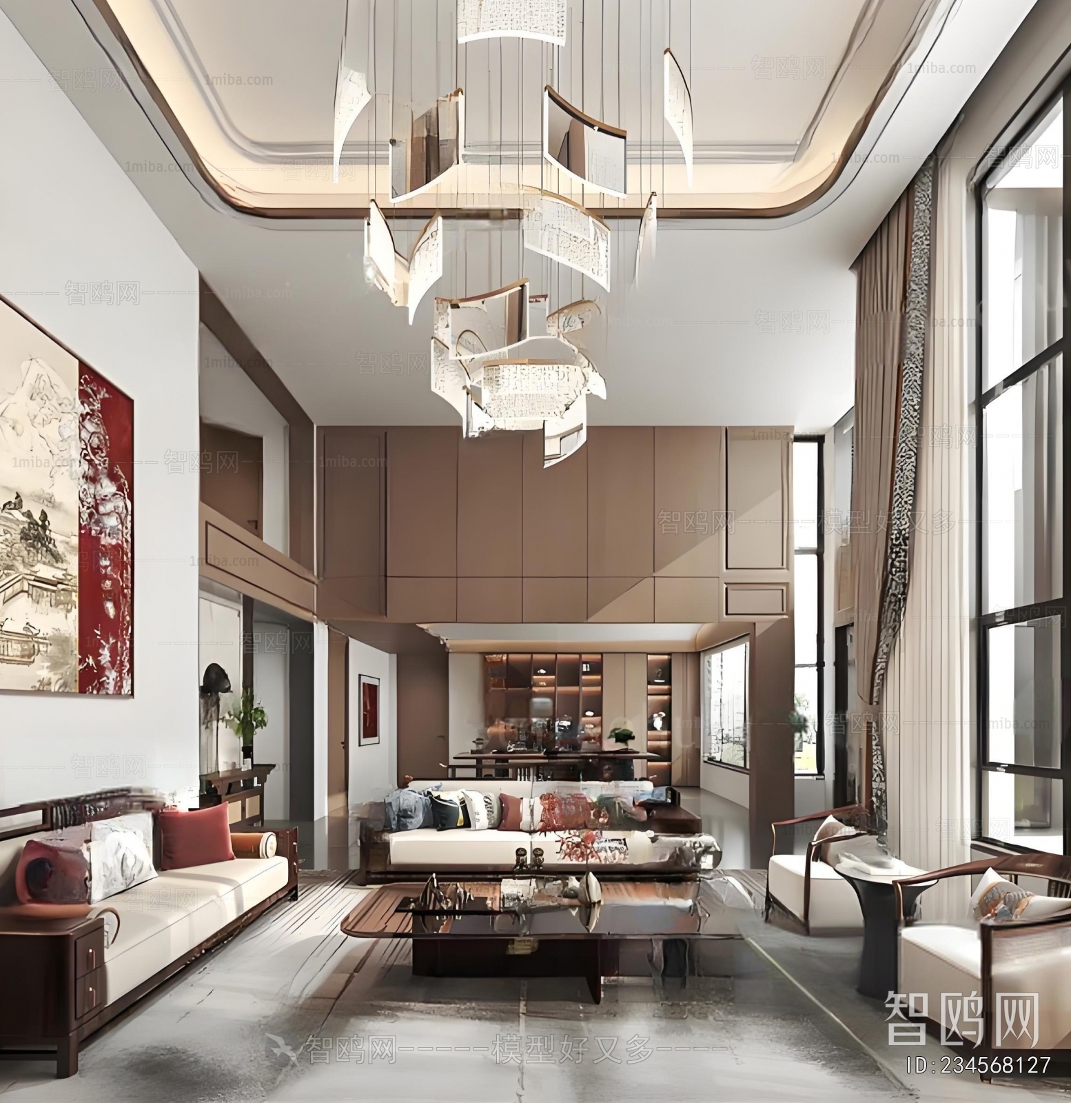 New Chinese Style A Living Room