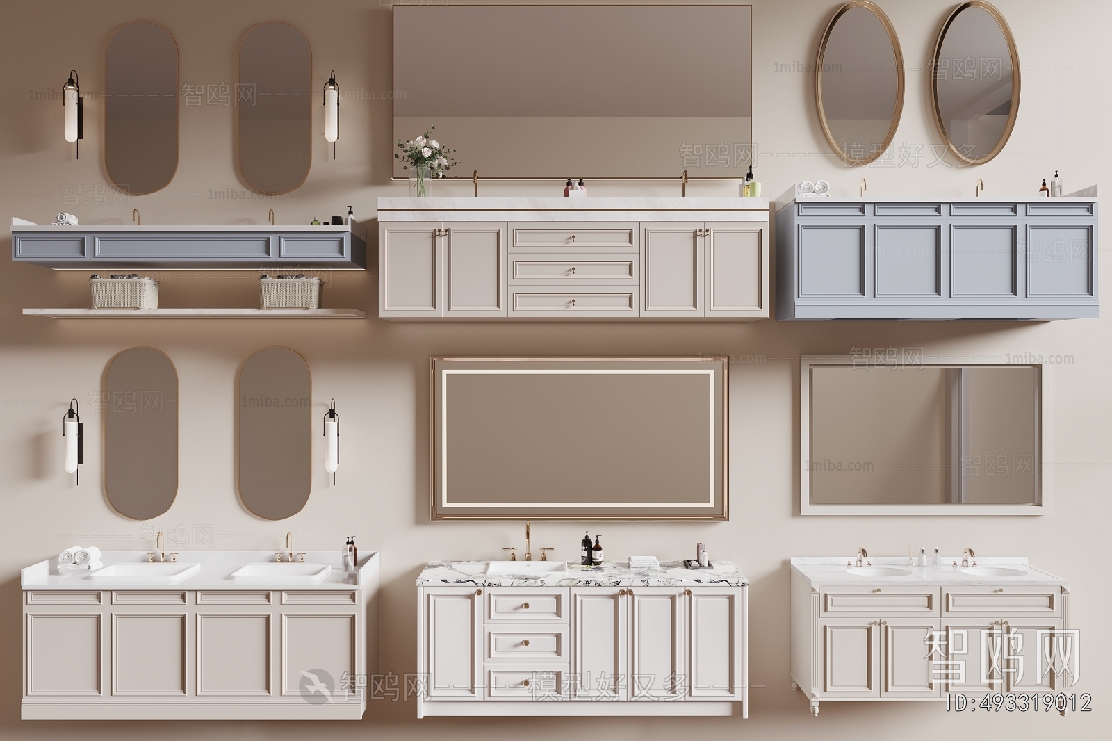 French Style Bathroom Cabinet