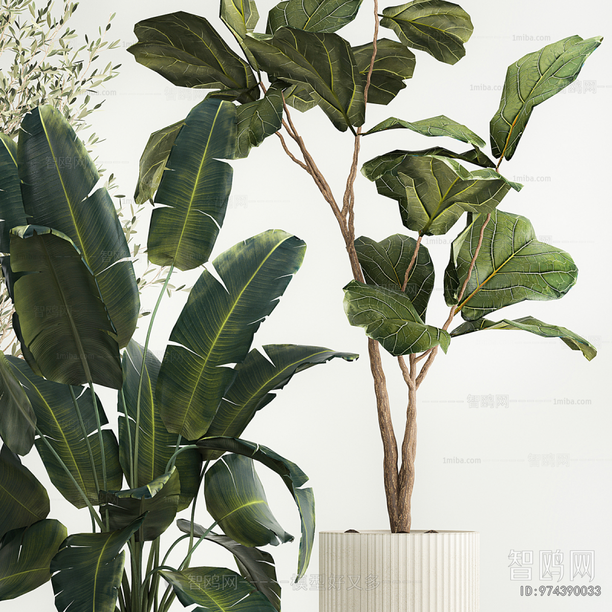 Modern Ground Green Plant Potted Plants