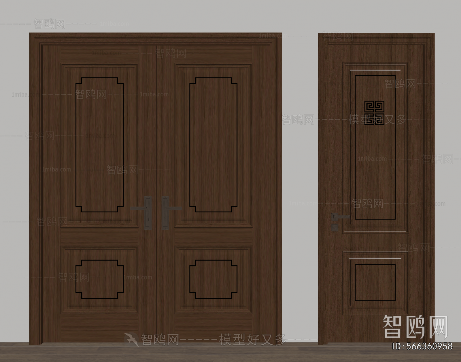 New Chinese Style Double Door