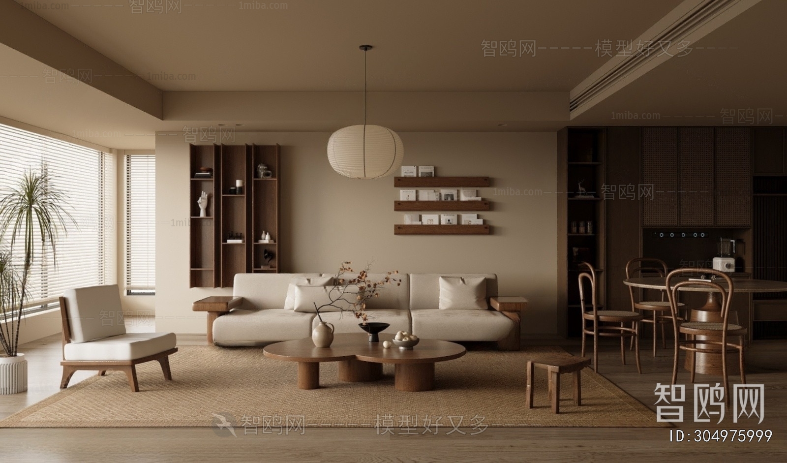 Wabi-sabi Style A Living Room