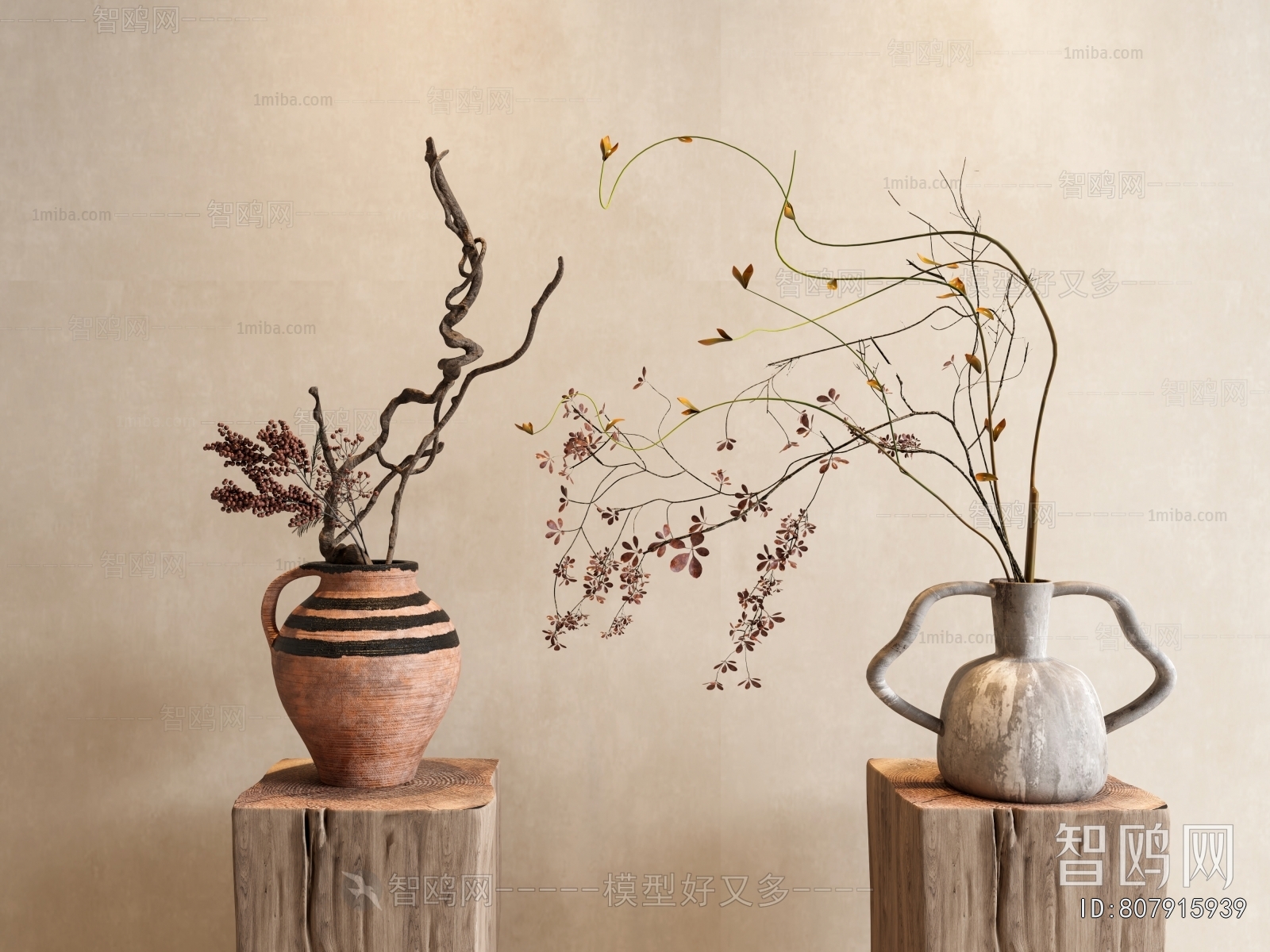 Wabi-sabi Style Dried Branch