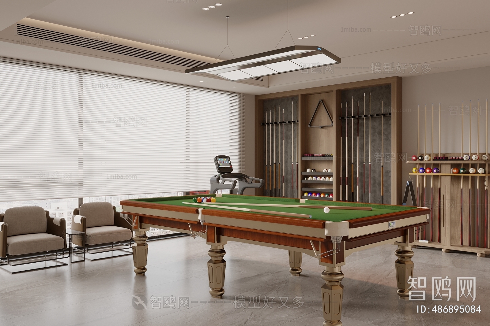 Modern Billiards Room