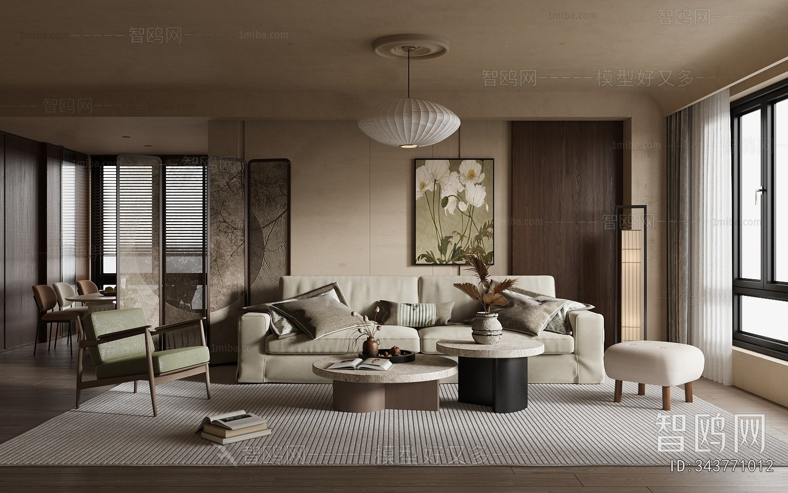 Wabi-sabi Style A Living Room