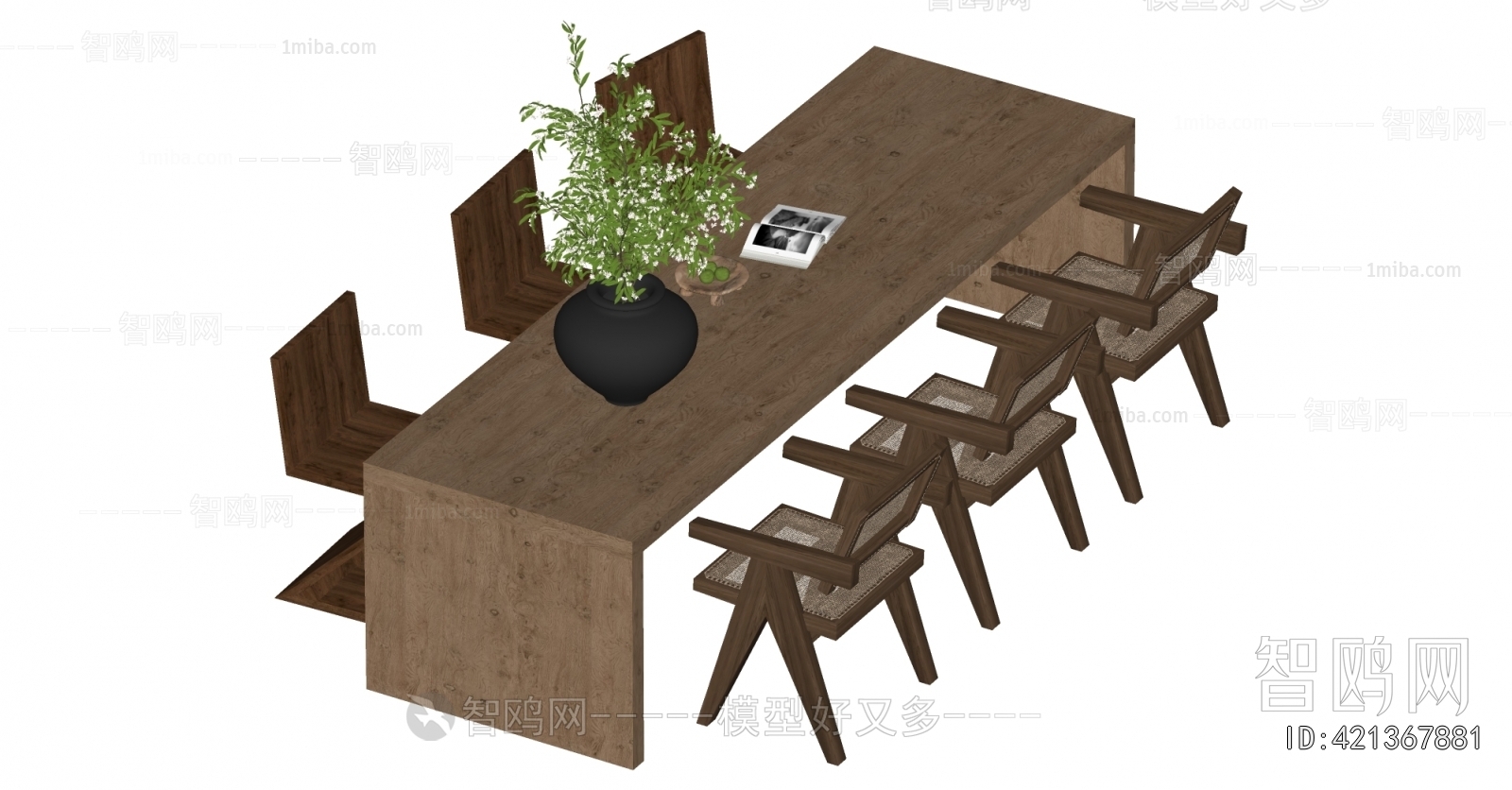Wabi-sabi Style Dining Table And Chairs