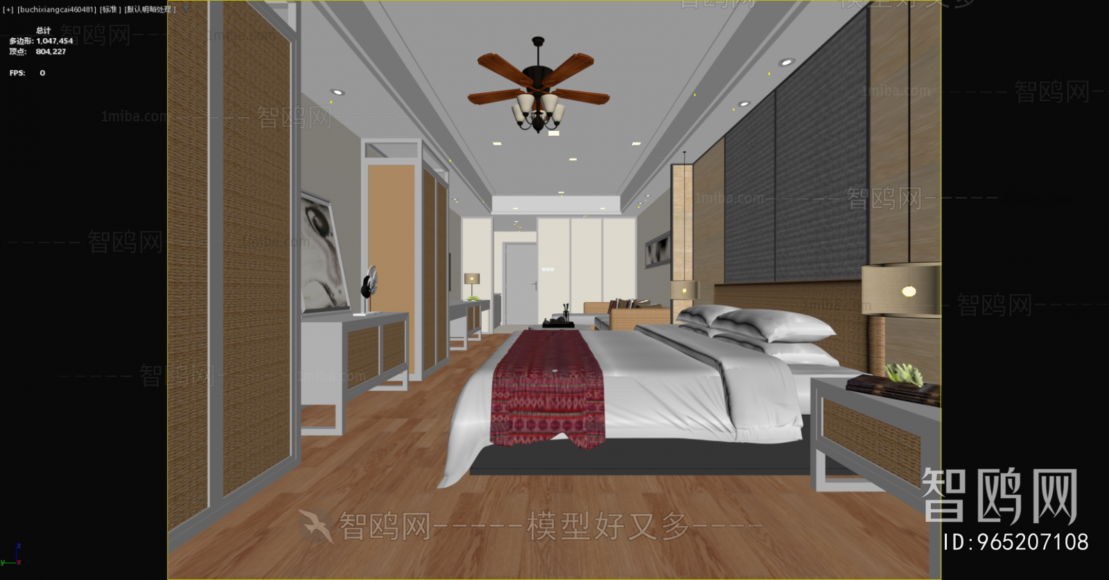 Southeast Asian Style Guest Room