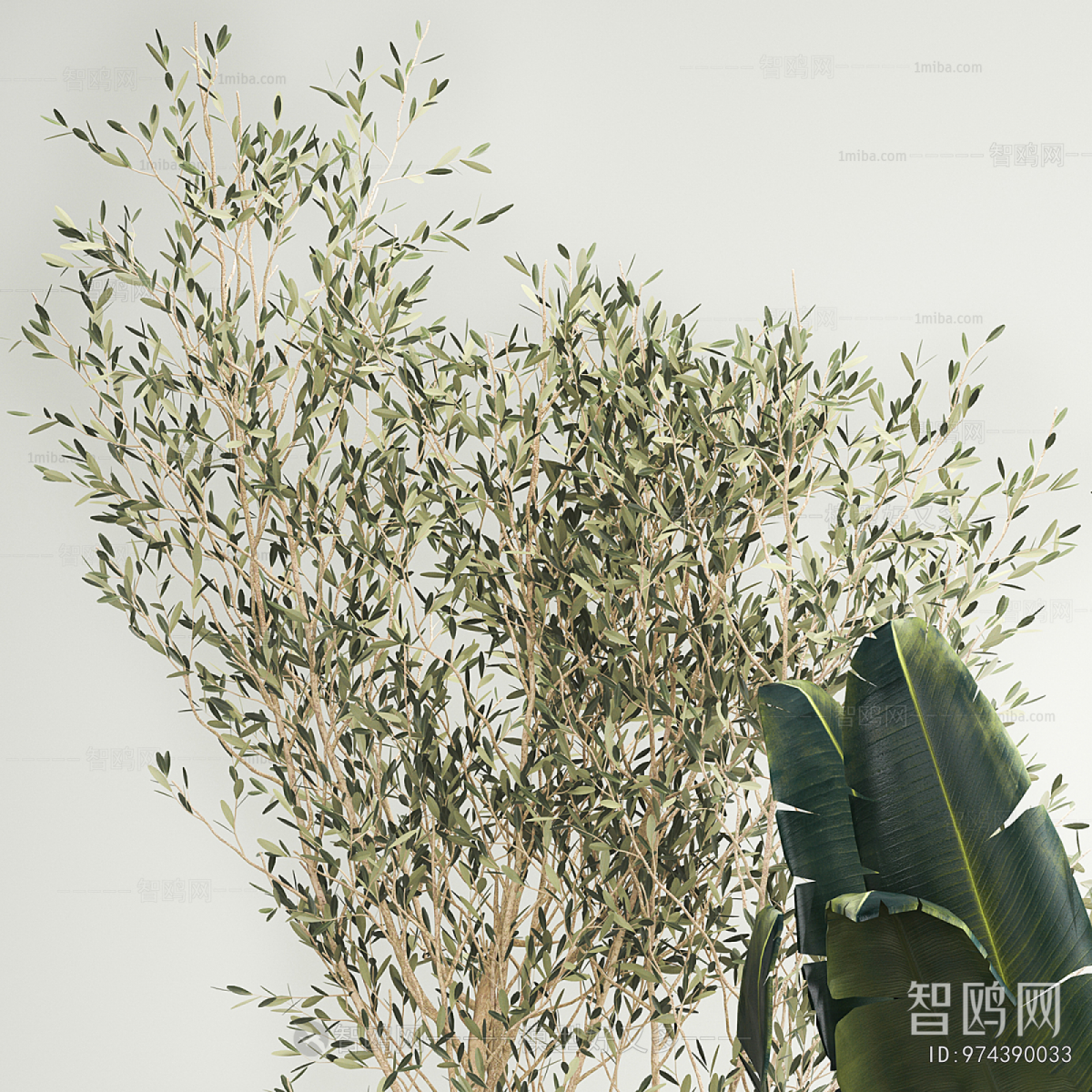 Modern Ground Green Plant Potted Plants