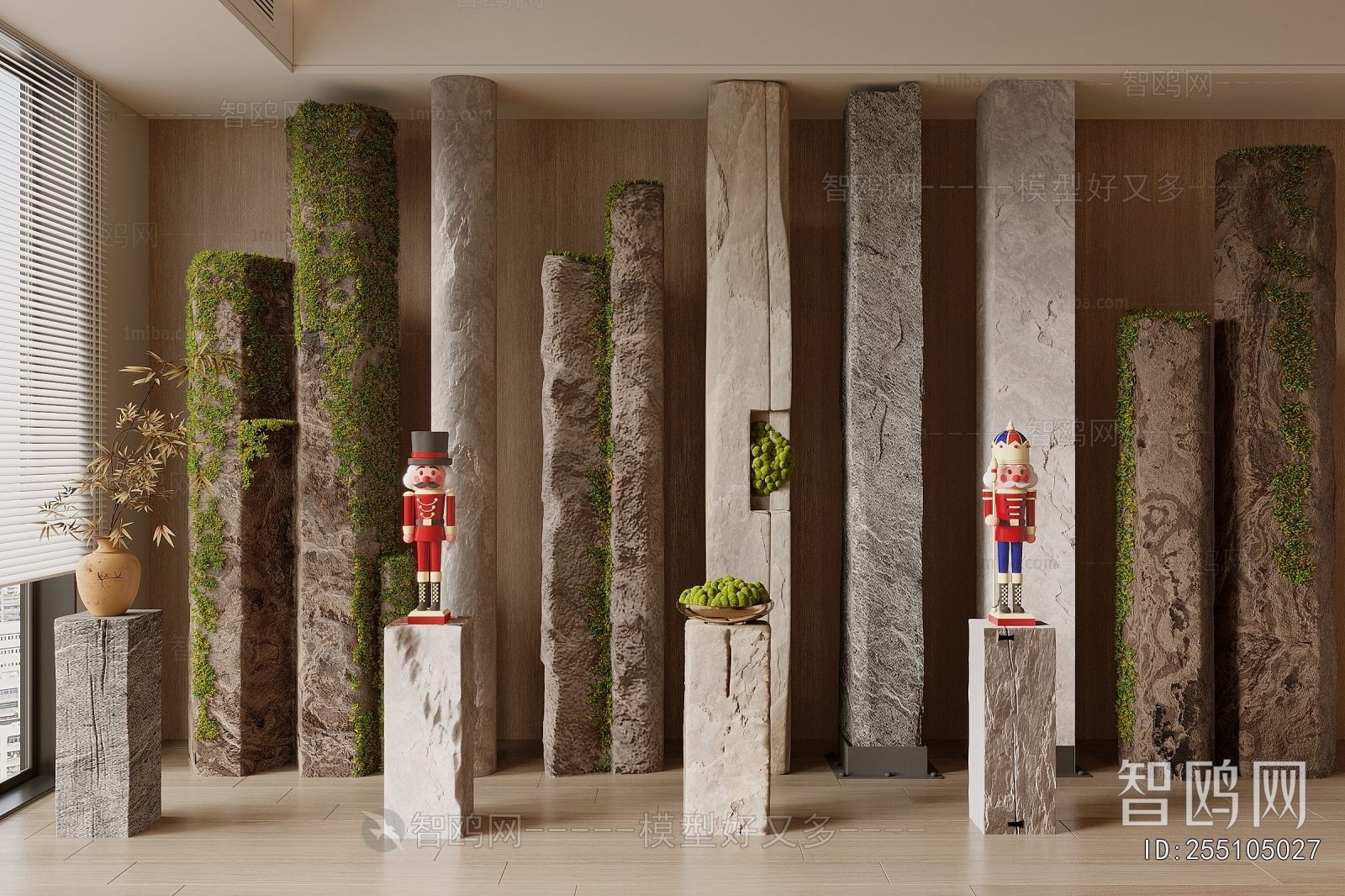 Wabi-sabi Style Column