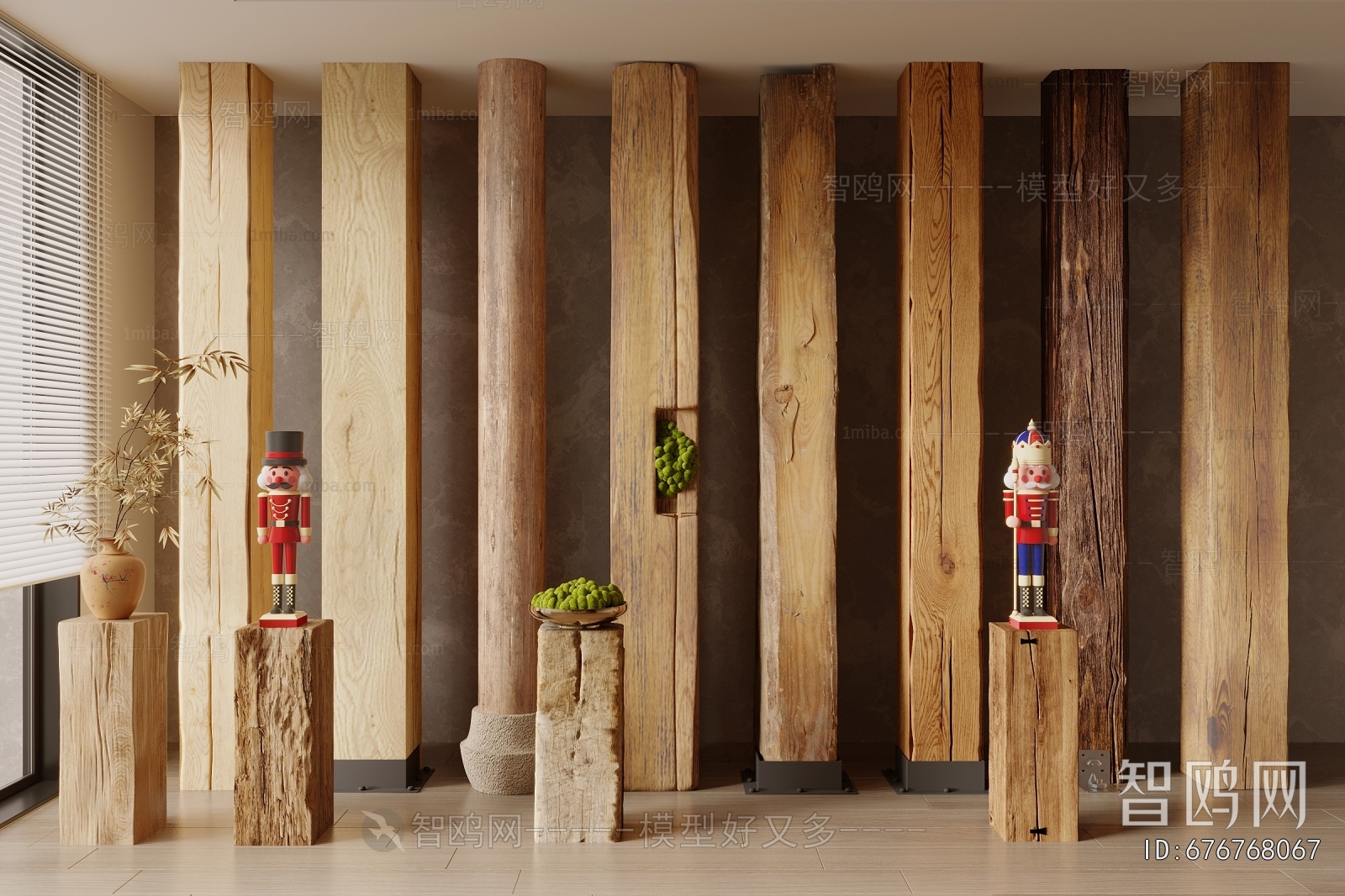 Wabi-sabi Style Column